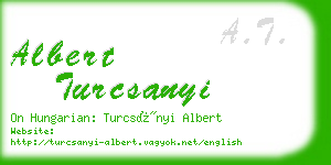 albert turcsanyi business card